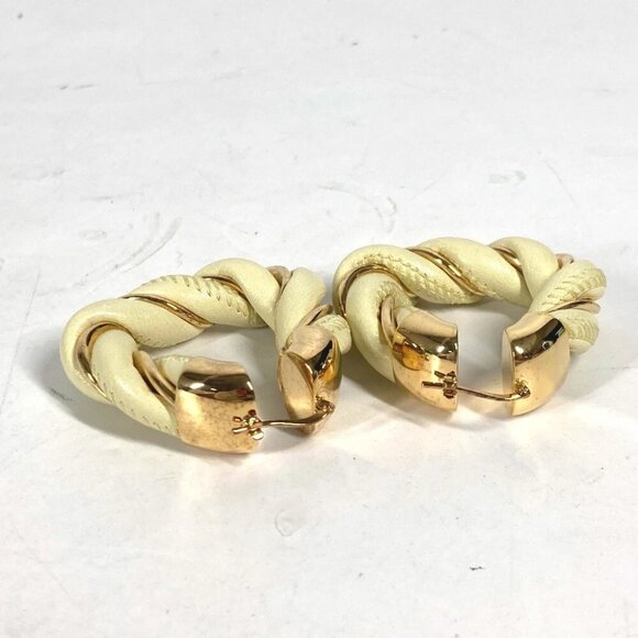 BOTTEGA VENETA Twisted Triangle Hoop Earrings Accessories Pierce - Picture 5 of 9